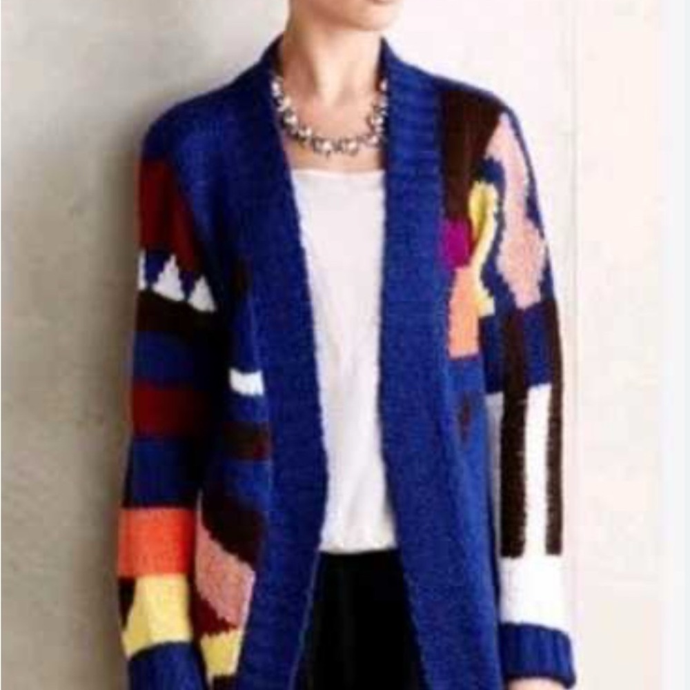 Anthropology X Love by Diego Binetti Geometric Sweater Retails $700